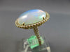 LARGE 8.24CT DIAMOND & AAA AUSTRALIAN OPAL 14KT YELLOW GOLD OVAL ENGAGEMENT RING