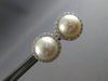 .54CT DIAMOND & AAA SOUTH SEA PEARL 14KT WHITE GOLD 3D FLOWER HALO STUD EARRINGS