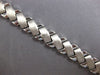 ESTATE WIDE 14KT WHITE GOLD 3D CLASSIC MATTE & SHINY X LOVE BRACELET