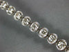 ESTATE LARGE 4.01CT DIAMOND 14KT WHITE GOLD 3D ROUND BEZEL PRONG TENNIS BRACELET