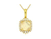 1.58CT DIAMOND & AAA OPAL 14KT YELLOW GOLD ROUND CUSHION & BAGUETTE FUN PENDANT