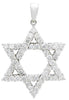 1.72CT DIAMOND 18KT WHITE GOLD ROUND MAGEN DAVID STAR OF DAVID FLOATING PENDANT