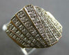 ESTATE LARGE 1.40CT DIAMOND 14KT 2 TONE GOLD MULTI ROW SIDEWAY ANNIVERSARY RING