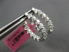 1.8CT DIAMOND 18KT WHITE GOLD 3D INSIDE OUT LUCIDA OVAL HUGGIE HANGING EARRINGS