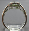 1.97CT DIAMOND & AAA PERIDOT 14KT WHITE GOLD 3D CUSHION & ROUND SQUARE HALO RING