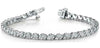 ESTATE 3.0CT DIAMOND 14KT WHITE GOLD 3D ROUND DIAGONAL SWIRL FUN TENNIS BRACELET