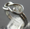 .50CT DIAMOND 14KT WHITE GOLD CLASSIC SOLITAIRE ROUND LOVE KNOT UNISEX FUN RING