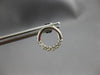ESTATE .25CT DIAMOND 14K WHITE GOLD 3D CLASSIC JOURNEY OPEN CIRCLE STUD EARRINGS