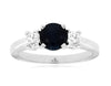 1.4CT DIAMOND & AAA SAPPHIRE 14KT WHITE GOLD PAST PRESENT FUTURE ENGAGEMENT RING