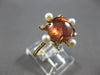 3.87CT DIAMOND & AAA PINK TOURMALINE & SOUTH SEA PEARL 18KT ROSE GOLD LOVE RING