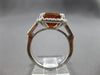LARGE 7.46CT DIAMOND & AAA CITRINE 14K WHITE GOLD 3D SQUARE HALO ENGAGEMENT RING