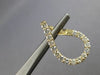 1.42CT DIAMOND 14KT YELLOW GOLD 3D OPEN TEAR DROP SIDEWAYS HOOP HANGING EARRINGS