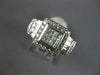 LARGE 1.50CT DIAMOND 14KT WHITE GOLD ROUND BAGUETTE & PRINCESS SQUARE HALO RING