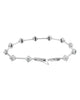 ESTATE 1.65CT DIAMOND 18KT WHITE GOLD 3D FLOWER BY THE YARD CUFF TENNIS BRACELET