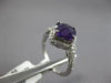 2.22CT DIAMOND & AAA AMETHYST 14KT WHITE GOLD CUSHION & ROUND GEOMETRICAL RING