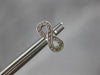 ESTATE .18CT DIAMOND 14KT WHITE GOLD 3D INFINITY FUN STUD EARRINGS