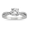 2.33CT DIAMOND 14K WHITE GOLD CLASSIC ROUND INFINITY ENGAGEMENT WEDDING RING SET