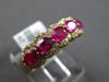 1.58CT DIAMOND & AAA RUBY 14KT YELLOW GOLD OVAL & ROUND 5 STONE ANNIVERSARY RING