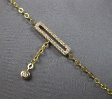 ESTATE .18CT DIAMOND 14KT YELLOW GOLD 3D RECTANGULAR CHANDELIER FUN BRACELET