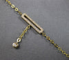 ESTATE .18CT DIAMOND 14KT YELLOW GOLD 3D RECTANGULAR CHANDELIER FUN BRACELET