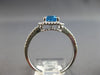 1.44CT DIAMOND & AAA BLUE TOPAZ 14KT WHITE GOLD 3D EMERALD CUT & ROUND HALO RING