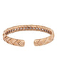 ESTATE 18K ROSE GOLD CLASSIC FILIGREE V SHAPE LINK FLEXIBLE CUFF BANGLE BRACELET