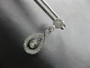 ESTATE .46CT DIAMOND 14KT WHITE GOLD 3D CLASSIC TEAR DROP FUN HANGING EARRINGS