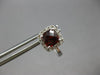 ESTATE 2.10CT DIAMOND & AAA GARNET 14KT WHITE GOLD 3D LEVERBACK HANGING EARRINGS