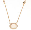 ESTATE 1.17CT DIAMOND & AAA OPAL 14KT ROSE GOLD 3D OVAL & ROUND LOVE NECKLACE