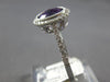 1.39CT DIAMOND & AAA AMETHYST 14KT WHITE GOLD 3D OVAL & ROUND FILIGREE LOVE RING