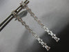 ESTATE 1.05CT DIAMOND 18K WHITE GOLD ROUND 2 ROW CHANDELIER FUN HANGING EARRINGS
