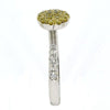 .32CT WHITE & FANCY YELLOW DIAMOND 18K 2 TONE GOLD 3D CIRCULAR PAVE TENSION RING