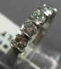 ESTATE 1.08CT DIAMOND PLATINUM CLASSIC 5 STONE CHANNEL ANNIVERSARY RING #19288