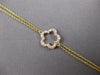 ESTATE .25CT DIAMOND 14KT YELLOW GOLD 3D OPEN FLOWER CLASSIC FUN BRACELET