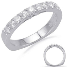 .61CT DIAMOND 14KT WHITE GOLD CLASSIC 9 STONE SEMI ETERNITY FUN ANNIVERSARY RING