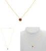 ESTATE .73CT DIAMOND & AAA RUBY 14K YELLOW GOLD ROUND CLASSIC HALO LOVE NECKLACE