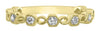 .36CT DIAMOND 18KT YELLOW GOLD ROUND HEXAGON FILIGREE MILGRAIN ANNIVERSARY RING