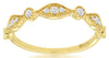 .20CT DIAMOND 14KT YELLOW GOLD ROUND & MARQUISE SHAPE FILIGREE ANNIVERSARY RING