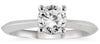 1.0CT DIAMOND 14KT WHITE GOLD CLASSIC ROUND SOLITAIRE KNIFE EDGE ENGAGEMENT RING
