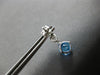 3.46CT DIAMOND & AAA BLUE TOPAZ 14KT WHITE GOLD CUSHION & ROUND HANGING EARRINGS