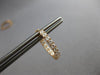 ESTATE .78CT DIAMOND 18KT ROSE GOLD 3D CLASSIC OVAL HUGGIE FUN HANGING EARRINGS