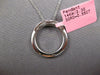 .55CT DIAMOND 14KT WHITE GOLD 3D CLASSIC CIRCLE OF LIFE LOVE FLOATING PENDANT