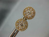 ESTATE .85CT DIAMOND 18KT YELLOW GOLD CLUSTER INVISIBLE HALO EARRING JACKET SET