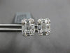 .97CT DIAMOND 18KT WHITE GOLD 3D ROUND & BAGUETTE INVISIBLE SQUARE STUD EARRINGS