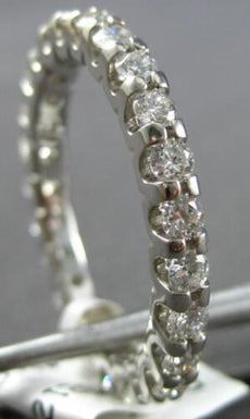 1.13CT DIAMOND 14KT WHITE GOLD ROUND 3D SHARED PRONG ETERNITY ANNIVERSARY RING