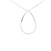 ESTATE .18CT DIAMOND 18KT WHITE GOLD 3D OPEN TEAR DROP FUN FLOATING PENDANT