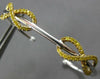 .97CT WHITE & INTENSE FANCY YELLOW DIAMOND 18K 2 TONE GOLD CUFF BANGLE BRACELET