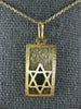 ESTATE 14KT YELLOW GOLD 3D CLASSIC RECTANGULAR STAR OF DAVID PENDANT #742