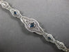 ANTIQUE WIDE ART DECO .25CT AAA SAPPHIRE 14KT WHITE GOLD TENNIS BRACELET #27760