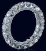 3.96CT DIAMOND 14KT WHITE GOLD 3D SHARED PRONG ETERNITY WEDDING ANNIVERSARY RING
